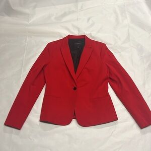 BANANA REPUBLIC RED FITTED BLAZER SIZE 8